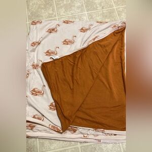 Kate Quinn swans double layer blanket bamboo